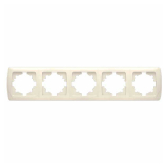 Рамка пятерная горизонтальная VIKO CARMEN, 90572105, крем