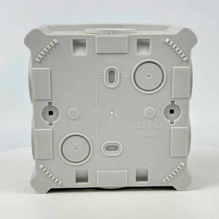 Коробка распределительная СКІМ B1102009, 114х114х54 (К115-1) + лапки, IP65, серая