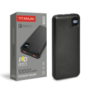 Повербанк (УМБ) TITANUM WQ55, 10000 мАч, 22.5W, Black