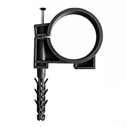 Обойма для труб и кабеля Д.32-34мм / 25шт / чёрный - 1