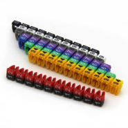 Набор кабельной маркировки Lemanso 2,5мм от 0 до 9 (100 шт) цветной, LMK2156