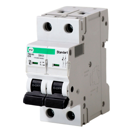 Автоматичний вимикач Promfactor FB2-63 Standart, 2P, 16A, C, 10kA, FB2C2116 - 1