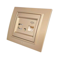 Розетка телефонна EL-BI Zena цифрова, титаніум, 500-011400-221