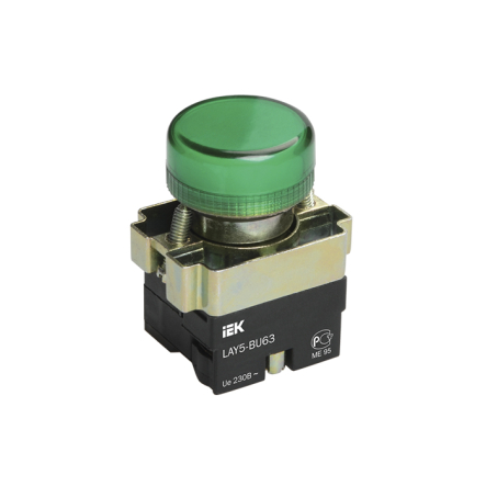 Светосигнальный индикатор IEK LAY5-BU63, BLS50-BU-K06, зеленый - 1