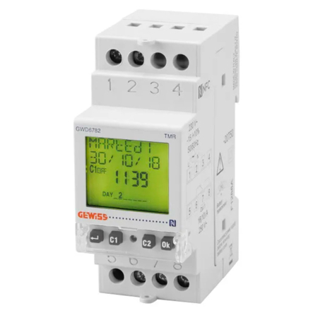 Таймер цифровий тижневий GEWISS GWD6782 TMR 1C 2M - 1