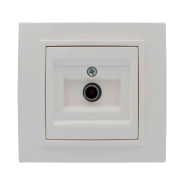 Розетка телевизионная концевая EL-BI Zena с размагничиваемым элементом, белая, 500-010200-273