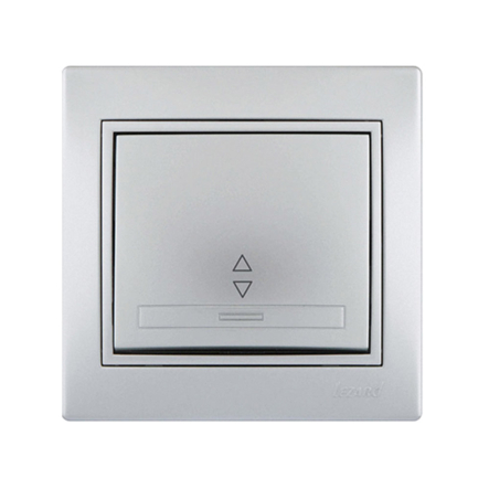 Вимикач прохідний Lezard MIRA одноклавішний, метал сірий, 701-1010-105 - 1