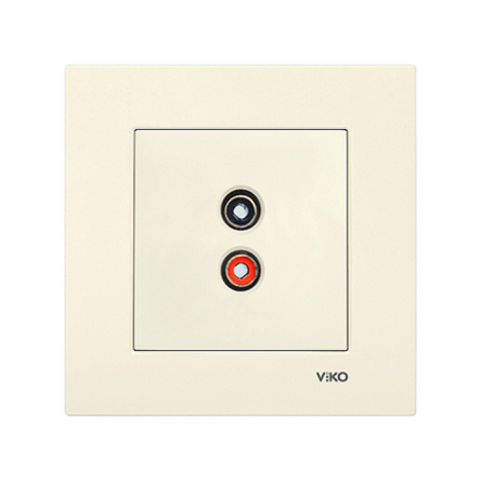 Розетка аудио (для динамиков) VIKO KARRE, 90960137, крем - 1