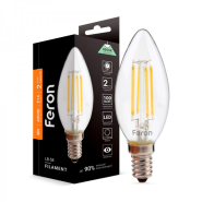 Лампа LED FERON LB-58, 4 Вт, 4000K, E14, 220 В, C37, Filament, 4777