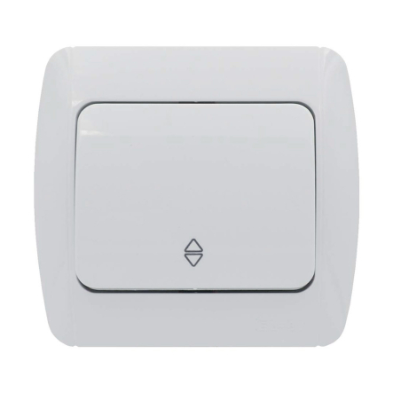 Выключатель EL-BI ZIRVE Fixline, проходной, белый, 501-010201-209 - 1