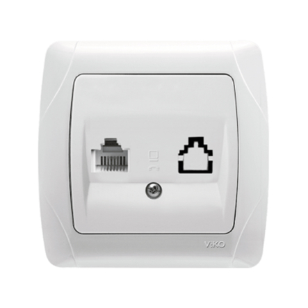 Розетка телефонна VIKO CARMEN 90561013, біла - 1