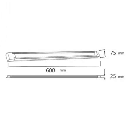 Светильник линейный HOROZ Electric GAMA-30, 30W, 600мм, 6400К, 2250Lm, белый, 052-006-0060-020