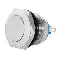 TY 19-211P Pcb Кнопка металлическая, АСКО-УКРЕМ, A0140010106, плоская 19мм 1NO соединение по пайку