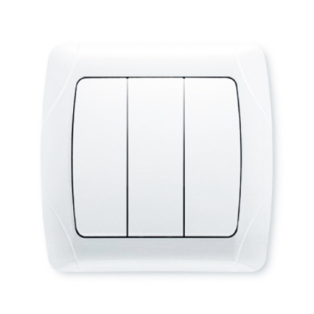 Выключатель 3 кл., VIKO CARMEN, 90561068, белый - 1