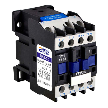Магнитный пускатель АСКО-УКРЕМ ПМ 1-12-01 F7 110B (LC1-D1201), A0040010059 - 1