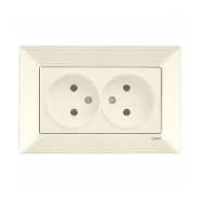 Розетка подвійна VIKO Meridian, 90970255, крем