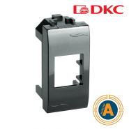 Адаптер для АМР/BICC информационных разъемов Keystone, Brava, ДКС, 77607N, черный, 1 мод.