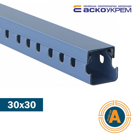 Короб перфорований АСКО-УКРЕМ 30*30 мм, довжина 2 метри, ціна за 1 м, A0070020005 - 1