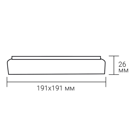 Светильник LED накладной FERON AL808ARD, 24W, 5000K, 1920Lm, квадрат 191х191х26 мм, чёрный