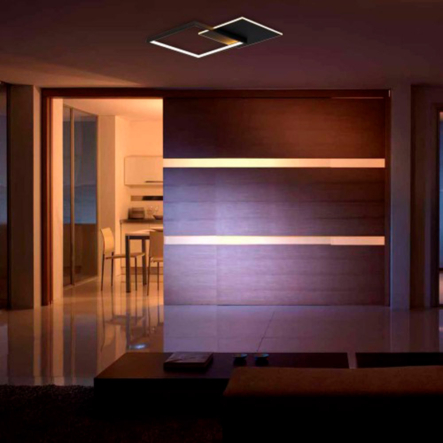 Светильник светодиодный Feron, AL6200, QUADRO S, 50W, 2300Lm, 2700K-6500K, черный, 7502