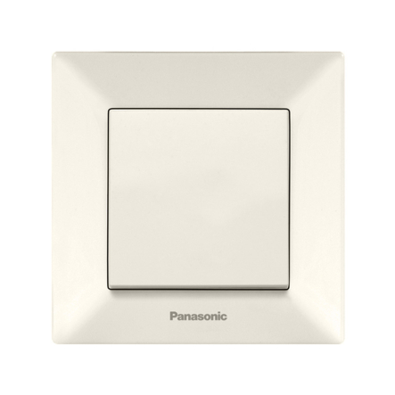 Выключатель одноклавишный Panasonic Arkedia Slim, крем, 00012BG - 1
