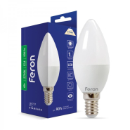 Лампа світлодіодна Feron LB-737, 6 Вт, 2700K, E14, 220 В, C37, 5034