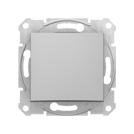 Переключатель одноклавишный, перехресний, Schneider Electric Sedna, алюміній, SDN0500160 - 1