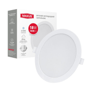 Точковий LED-світильник врізний MAXUS RDL, 18W, 4100K, 1800Lm, IP44, Ø170мм, 1-RDL-1841-IP
