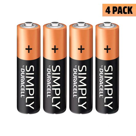 Батарейка Duracell Simply ААА LR3 1.5V алкал. (4шт.упак.) Цена за блистер 4шт.!!! DRPAAA6483 - 1