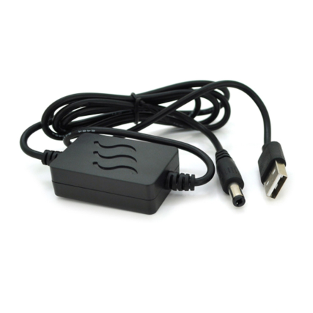 Кабель для роутера Voltronic, USB 2.0 =>5.5/2.1 мм, 5 В=>12 В/1 А, 1 м - 1
