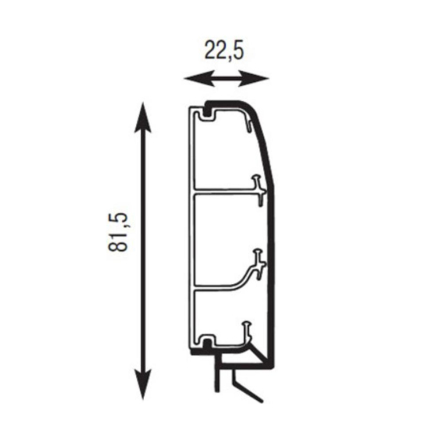 TBN канал-плинтус 81,5х22,5, цвет белый RAL9001, ДКС, 09650