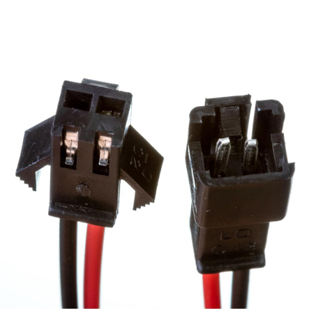 Комплект коннекторів, 12 В, 2 pin, для світлодіодної стрічки, тато+мама, чорний, із затиском - 1