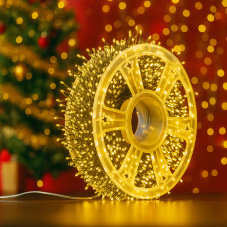 Гирлянда LED Роса Мишура от USB 100м, 2000LED+ пульт, Тёплый белый свет