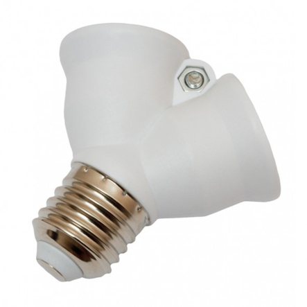 Розгалужувач на дві лампи Е27, LUXEL, 1038 - 1