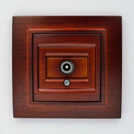 Розетка телевизионная концевая EL-BI Zena (механизм), орех, 609-012900-273