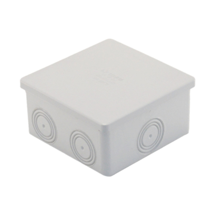 Коробка розподільна гладкостінна COURBI 80х80х40 мм, сіра, 32-21040-808 - 1