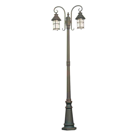 Светильник парковый Lusterlicht, Caior I, Е27, 100W, столб, старая медь - 1