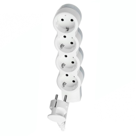 Удлинитель четырехместный Legrand (695006) 4x2к+З (1,5м) белый - 1
