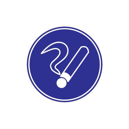 Знак «Місце для паління», Ø 180 мм, самоклейка, 107195, YPC40-KURIT-1-010 - 1