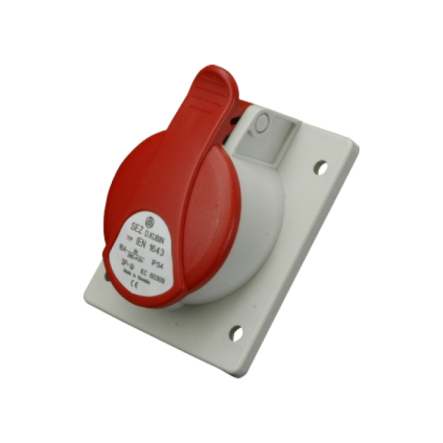 Розетка встраиваемая SEZ IEN 3253, IP 44, 32A, 400V, 5n - 1