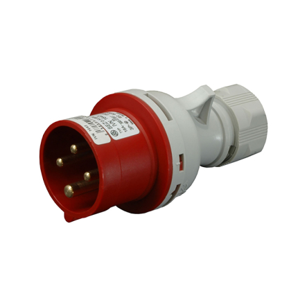 Вилка промышленная SEZ IVN 1643, IP 44, 16А, 400V, 4n - 1