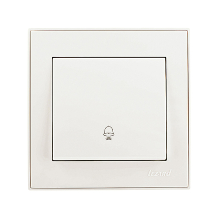 Кнопка дзвінка Lezard RAIN, жемчужно-білий перламутр, 703-3088-103 - 1