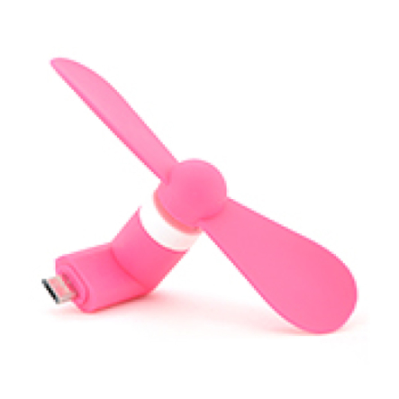 Вентилятор micro USB, Mix color, (робота від повербанку), OEM - 1