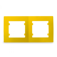 Рамка подвійна горизонтальна Makel Lillium Natural Kare, жовта, 32074702