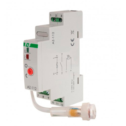 Реле сумеречное F&F AZ-112, 16А, с зондом