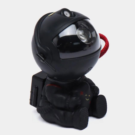 Ночник проектор звёздного неба с USB и пультом ДУ, Космонавт-Мини чёрный / LED ночник