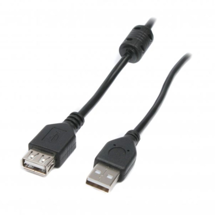 Подовжувач Maxxter UF-AMAF-1M, USB 2.0, AM/AF, 1 м., ферит - 1