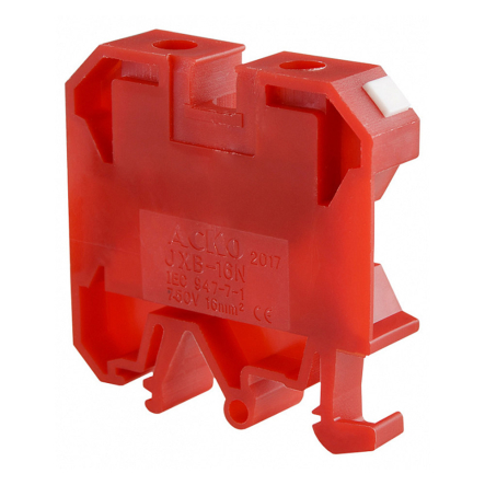 Клеммник винтовой JXB-16х35 красный, АСКО-УКРЕМ, A0130010037