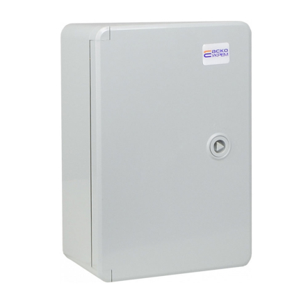 Корпус АБС-пластик АСКО-Укрем, ударостойкий, с монтажной панелью, непрозрачны дверки, 20*30*13, IP65, A0270010016 - 1