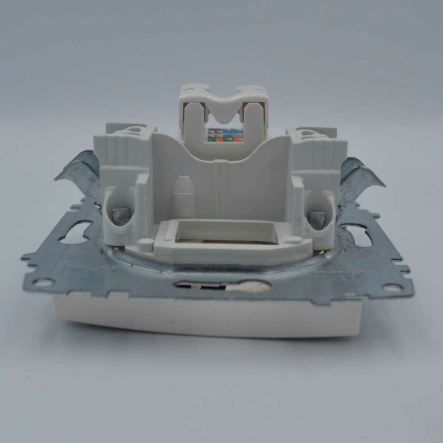 Розетка телефонная EL-BI Zena цифровая (механизм) клен/береза, 609-012700-221